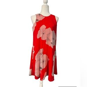 Calvin Klein Coral Floral Orchid Dress Size 6